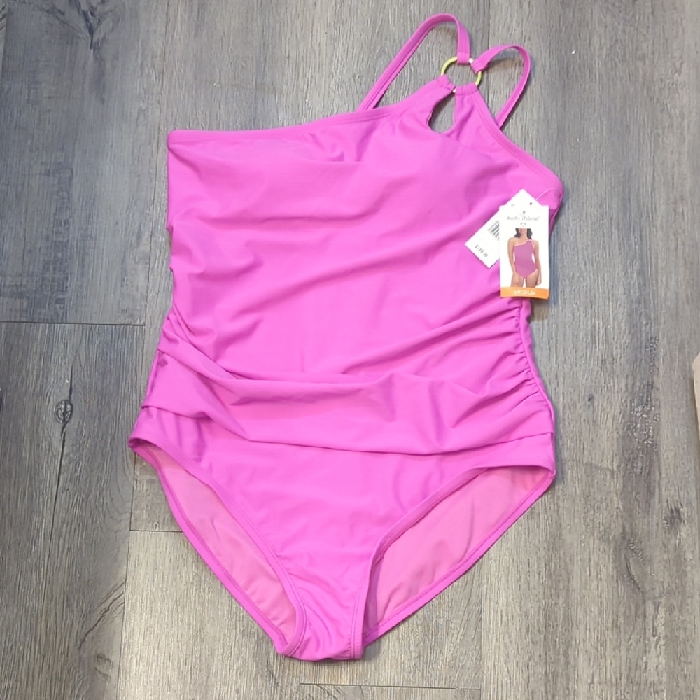 kathy ireland Vibrant Pink  Swim One Piece NWT Size XL